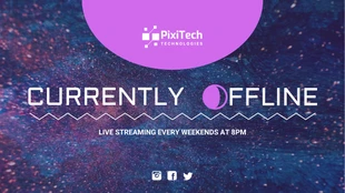 premium  Template: Pink Galaxy Twitch Banner