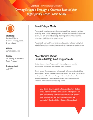 business  Template: Lead Generation Business Case Study Example Template