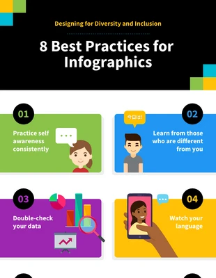 Free  Template: Diversity And Inclusion Best Practices Infographic Template