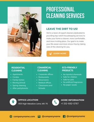 Free  Template: Housekeeping Services Advertisement Flyer Template