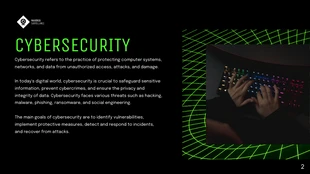 Black and Green Cybersecurity Cool Presentation - Page 2