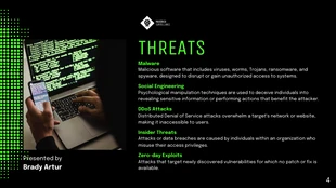 Black and Green Cybersecurity Cool Presentation - Page 4