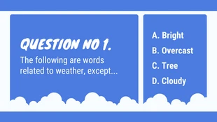 Blue Playful Cheerful Cloud Illustration Weather Theme Game Presentation - Page 4