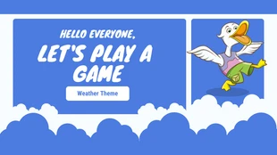 Free  Template: Cloud Illustration Weather Theme Game Presentation Template