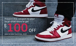 Free  Template: Shoe Discount Voucher