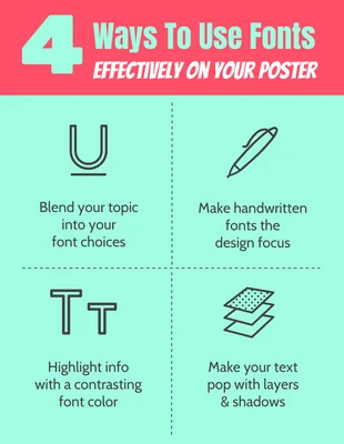 Free  Template: Ways To Use Fonts Infographic Template