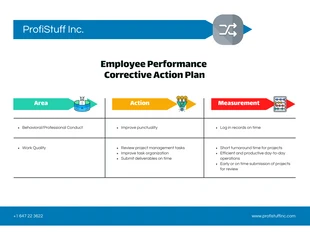 Free  Template: Standard Corrective Action Plan Template