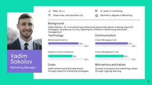 White Purple and Green Minimalist User Persona Presentation - Page 3