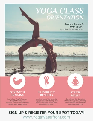 Free  Template: Yoga Class Flyer Template