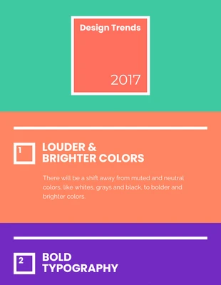 premium  Template: Colorful Design Trends Infographic Template