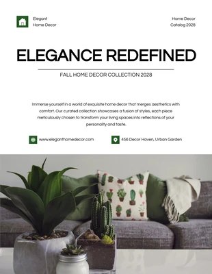 Free  Template: Fall Home Decor Collection Catalog Template