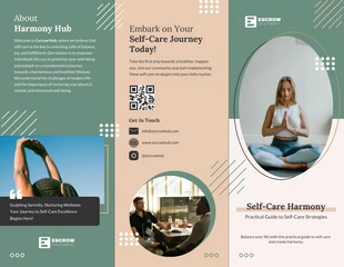 premium  Template: Self-Care Strategies Accordion-Fold Brochure Template