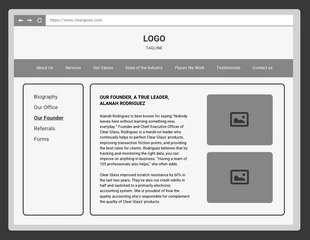 Free  Template: Gray Online Website Wireframe Template