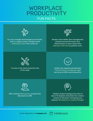 business  Template: Workplace Productivity Fun Facts Examples Infographic Template