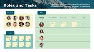 Free  Template: Emerald Green Roles Responsibility Diagram Template