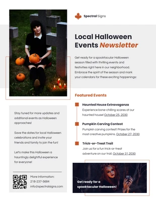 business  Template: Local Halloween Events Newsletter Template