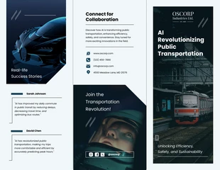 business  Template: AI for Public Transportation Systems C Fold Brochure Template