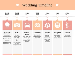 business accessible Template: Wedding Timeline Planner Infographic Template