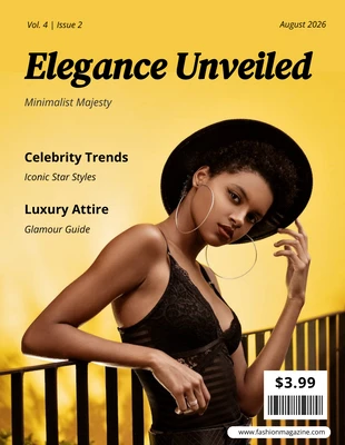 Free  Template: Simple Yellow Fashion Magazine