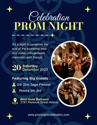 Free  Template: Deep Cove Prom Night Flyer Template