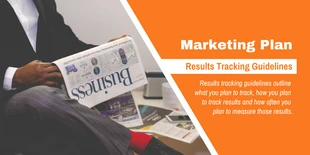 premium  Template: Orange Marketing Plan Twitter Post