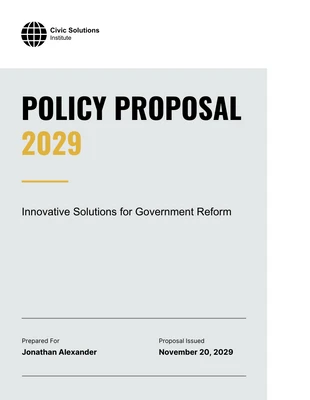 Free  Template: Simple Policy Proposal Template