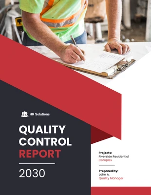 Free  Template: Quality Control Report Template