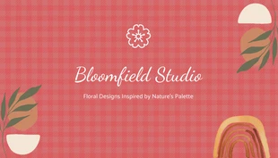 Free  Template: Red Floral Business Card