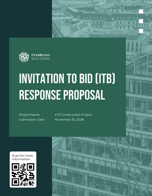 premium  Template: Invitation to Bid (ITB) Response Proposal Template