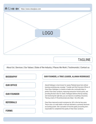 Free  Template: Realistic Homepage Wireframe Template