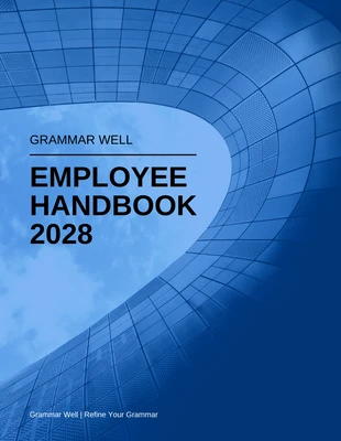 Free  Template: Simple Corporate Employee Orientation Handbook Template