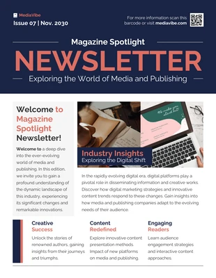 business  Template: Magazine Spotlight Newsletter Template