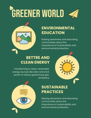 Free  Template: Greener World Environment Infographic Template