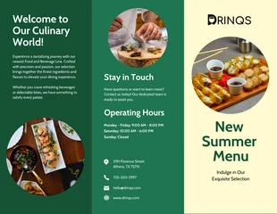 Free  Template: Food and Beverage Line Debut Brochure Template