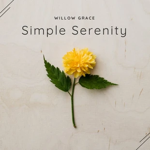 premium  Template: Beige and Yellow Photo Minimalist Album Cover