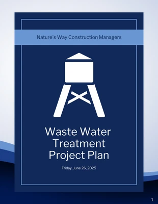 premium  Template: Blue Zodiac Waste Water Treatment Project Plan Template