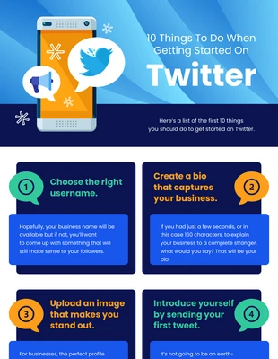 Free  Template: Getting Started With Twitter Infographic Template