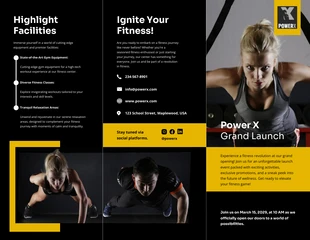 premium  Template: Fitness Center Grand Opening Brochure Template