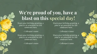 Green And White Modern Luxury Floral Celebrate Birthday Presentation - Page 5