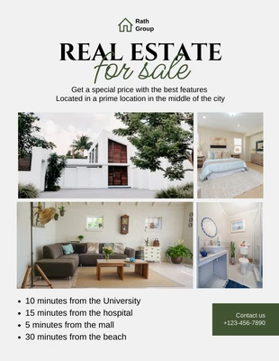 Free  Template: Seashell Real Estate For Sale Flyer Template