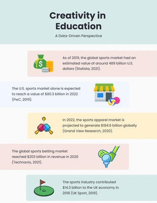 Free  Template: Pastel Color Simple Sports Infographic Template