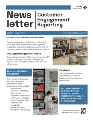 premium  Template: Customer Engagement Reporting Newsletter Template