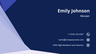 Navy Modern Professional Tech Solution Business Card - Page 2