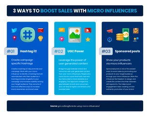 Free  Template: Boost Sales With Micro Influencers List Infographic Template