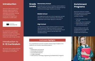 K-12 Curriculum Offerings Gate-Fold Brochure - Page 2