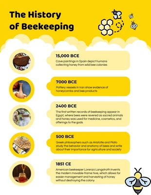 premium  Template: History of Beekeeping Infographic Template