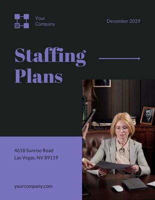 Free  Template: Modern Futuristic Company Staffing Plan Template