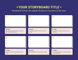 Free  Template: Blank Modern Purple Storyboard Diagram Template