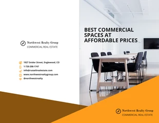 Free  Template: Commercial Real Estate Bi Fold Brochure Template