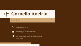 Hair Studio Modern Dersign Hair Salon Business Card - Page 2